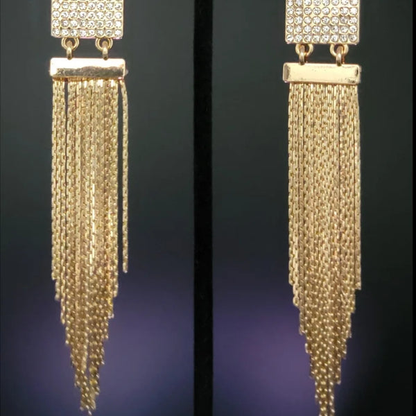 Dramatically Deco ~ Gold Earrings