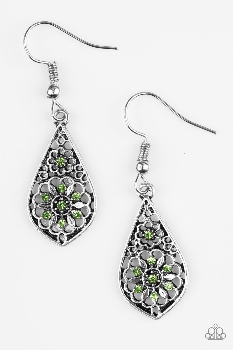 Spring Sparkle ~ Green Earrings