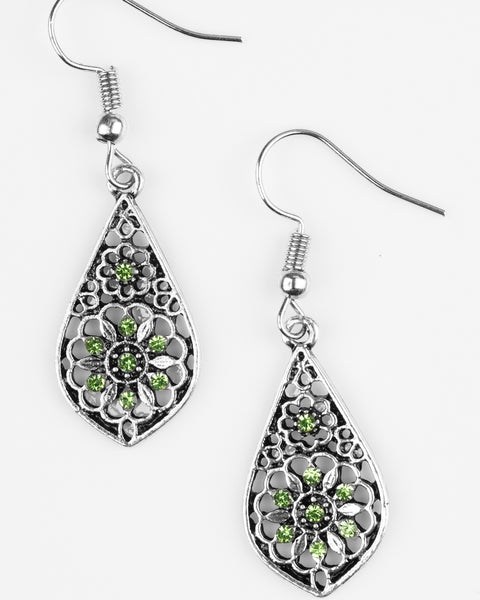 Spring Sparkle ~ Green Earrings