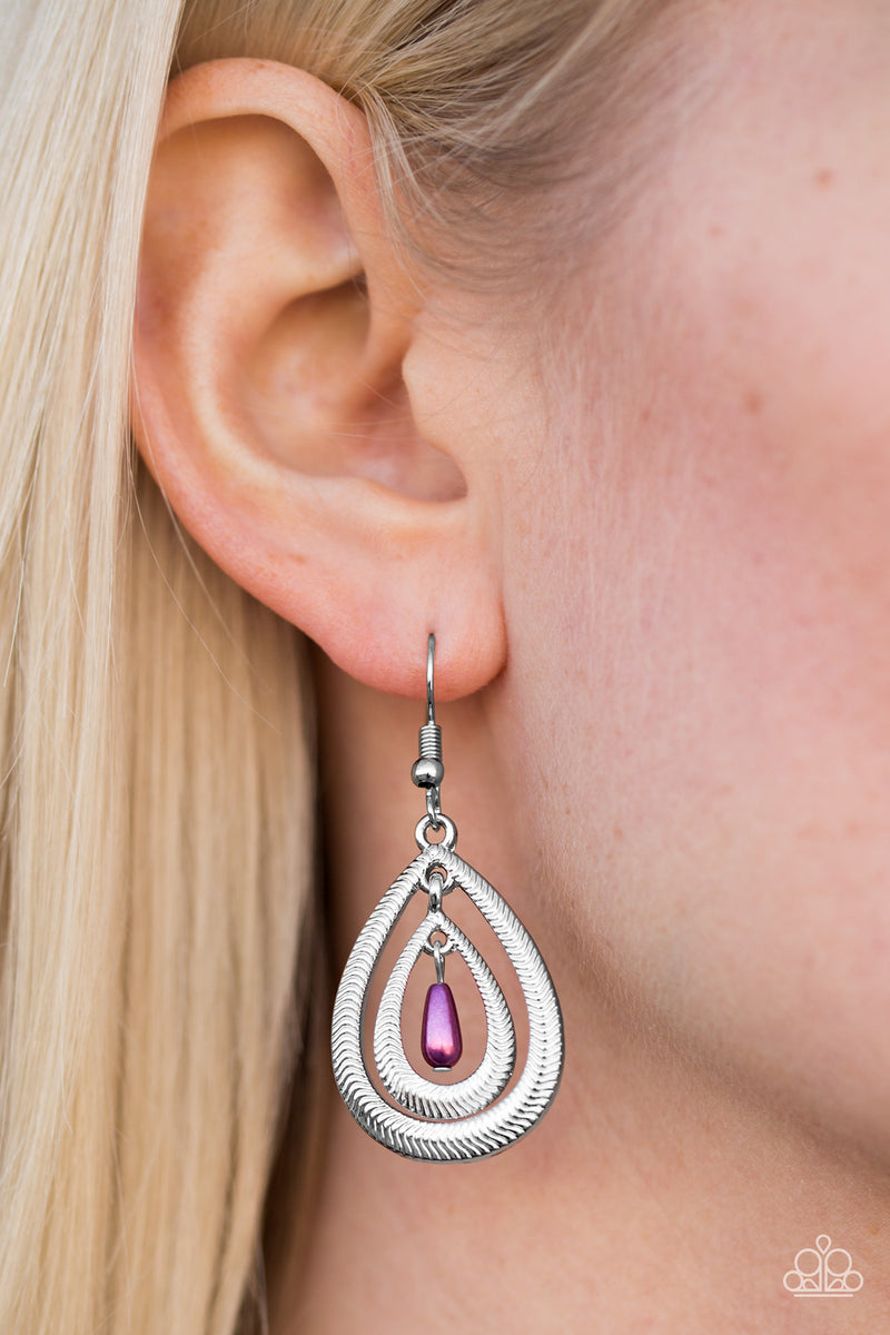 Tranquil Teardrops ~ Purple Earrings