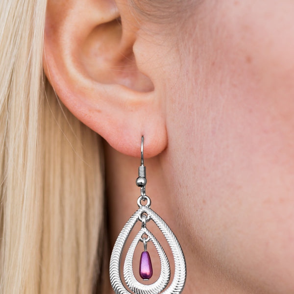 Tranquil Teardrops ~ Purple Earrings