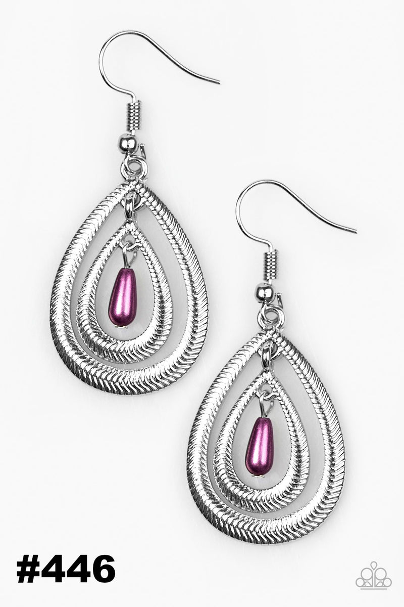 Tranquil Teardrops ~ Purple Earrings