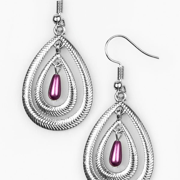 Tranquil Teardrops ~ Purple Earrings