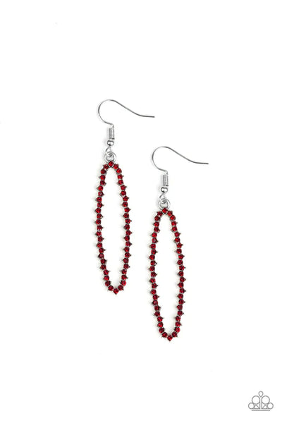 A Little GLOW-mance ~ Red Earrings