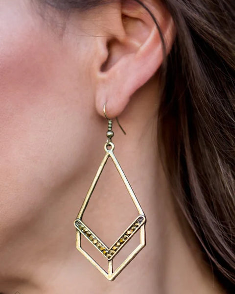 Absolute Alpha ~ Brass Earrings