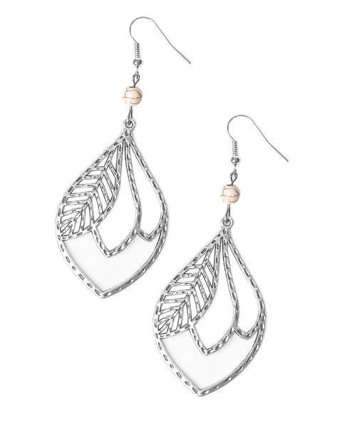 Absolutely Airborne ~ White Earrings