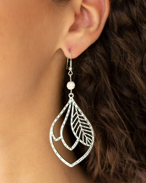 Absolutely Airborne ~ White Earrings