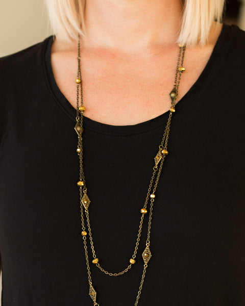 All Glam All The Time ~ Brass Necklace