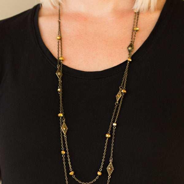 All Glam All The Time ~ Brass Necklace