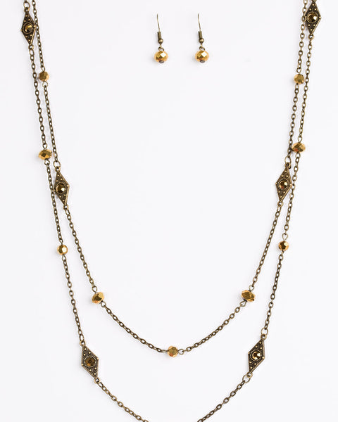 All Glam All The Time ~ Brass Necklace