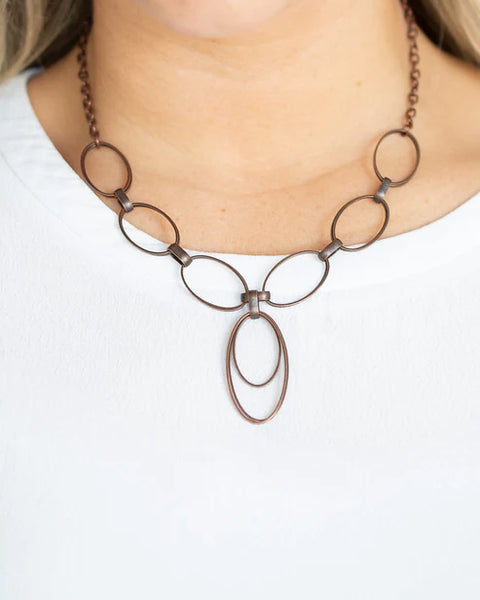 All OVAL Town ~ Copper Necklace