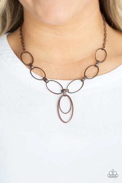 All OVAL Town ~ Copper Necklace