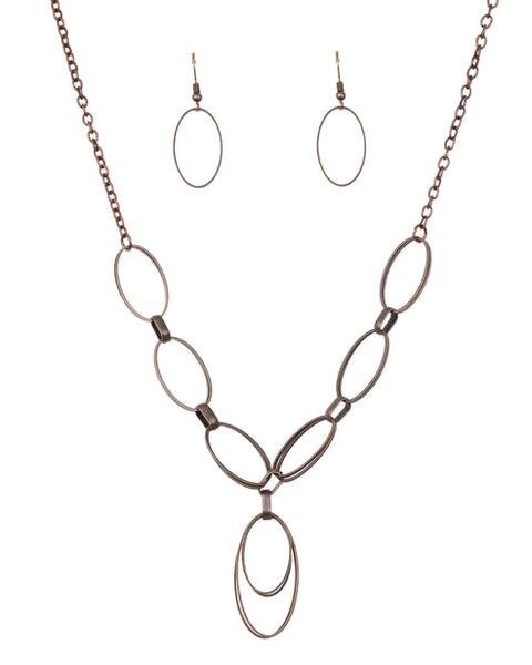 All OVAL Town ~ Copper Necklace