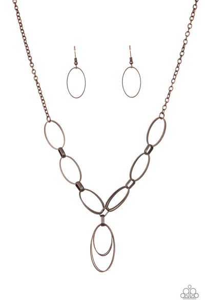 All OVAL Town ~ Copper Necklace