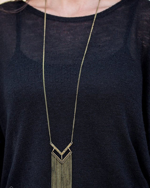 Alpha Glam ~ Brass Necklace