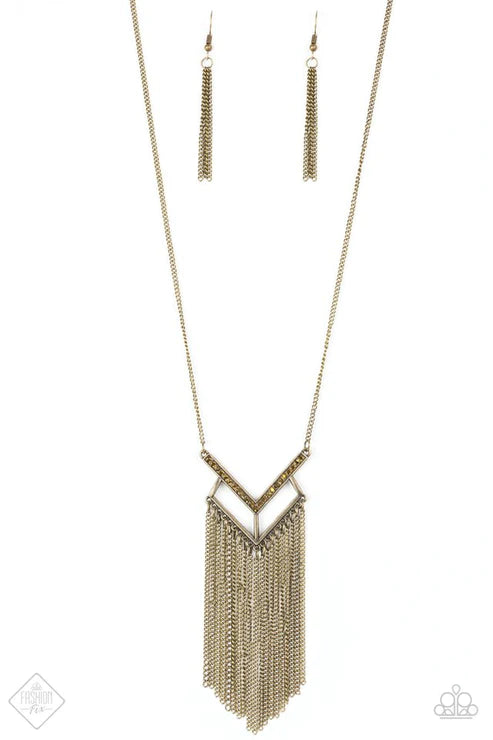 Alpha Glam ~ Brass Necklace