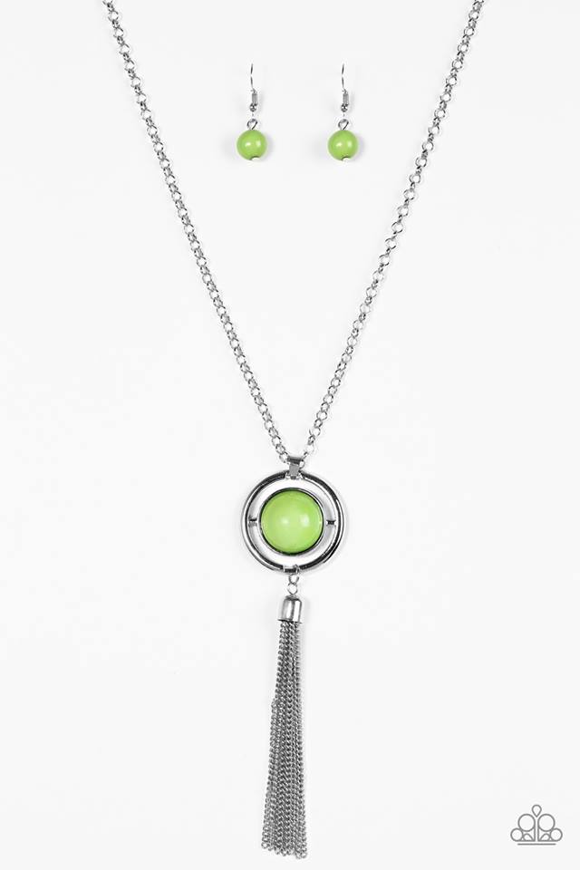 Always Front And Center ~ Green Necklace