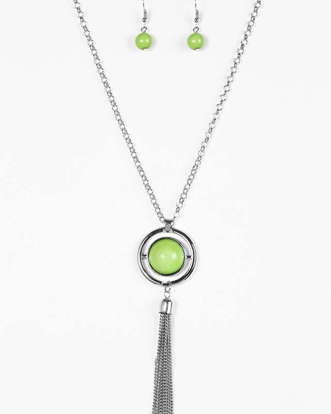 Always Front And Center ~ Green Necklace