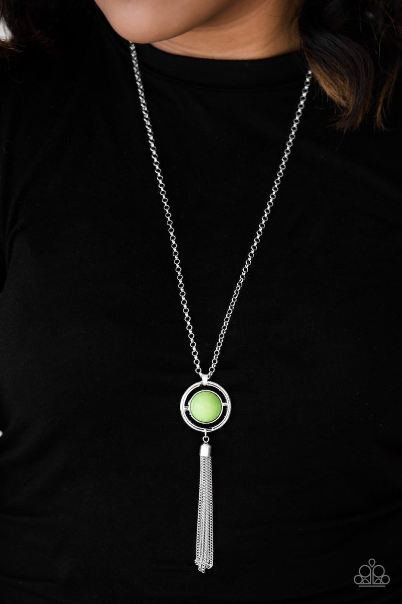 Always Front And Center ~ Green Necklace