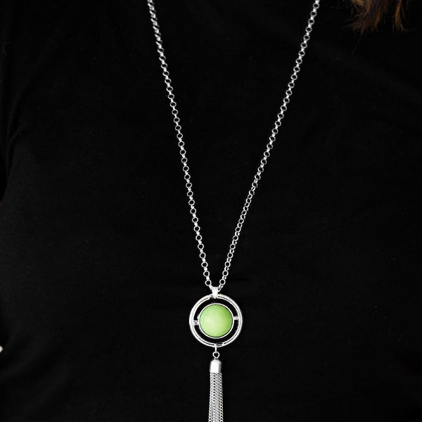 Always Front And Center ~ Green Necklace