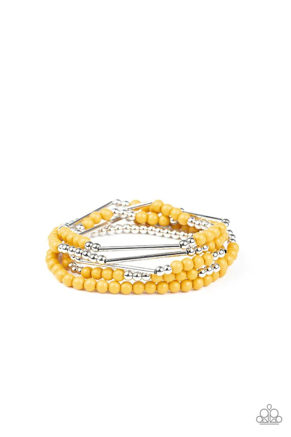 BEAD Between The Lines ~ Yellow Bracelet