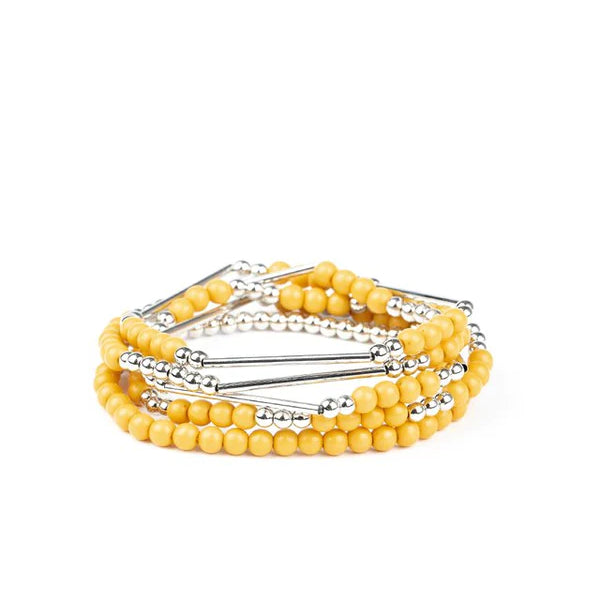 BEAD Between The Lines ~ Yellow Bracelet