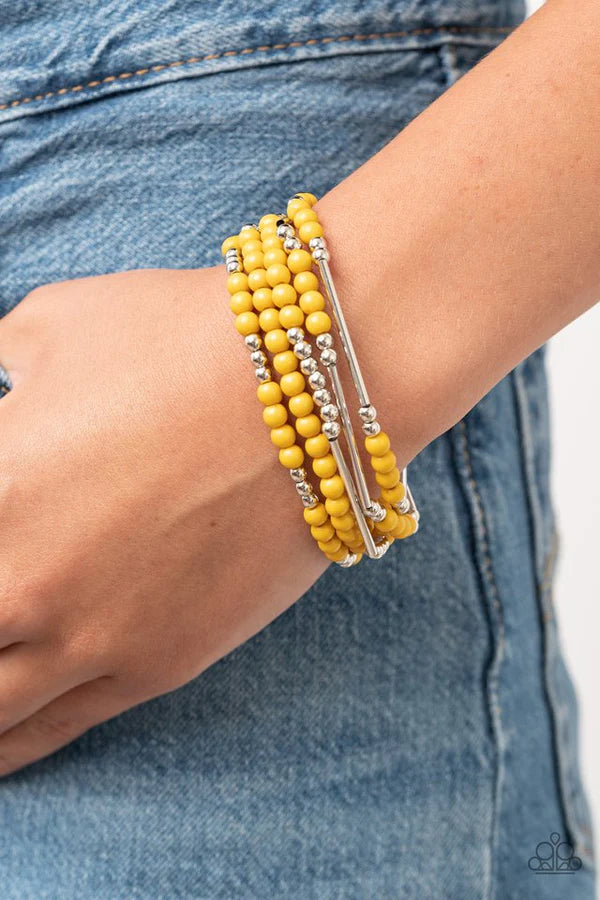 BEAD Between The Lines ~ Yellow Bracelet