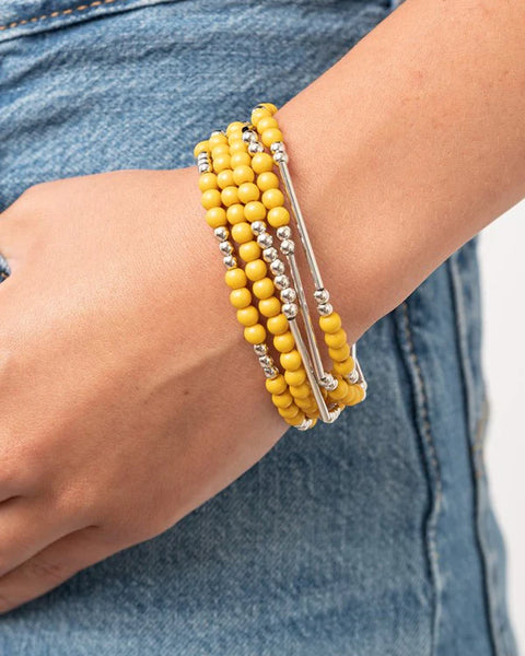 BEAD Between The Lines ~ Yellow Bracelet