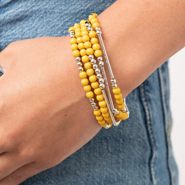 BEAD Between The Lines ~ Yellow Bracelet