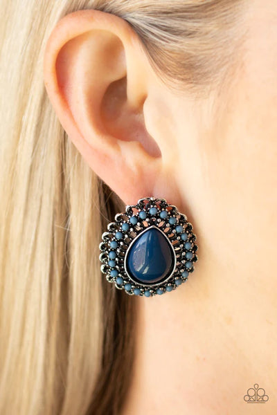 Beaded Blast ~ Blue Earrings