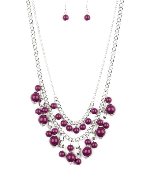 Beautifully Beaded ~ Purple Necklace