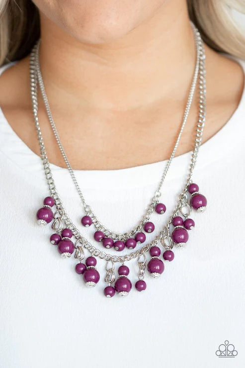 Beautifully Beaded ~ Purple Necklace