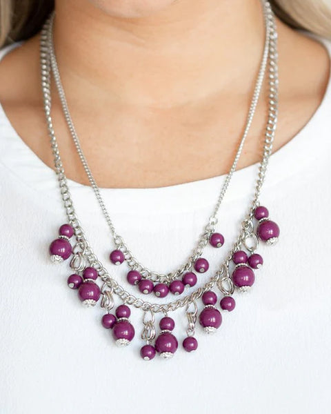 Beautifully Beaded ~ Purple Necklace