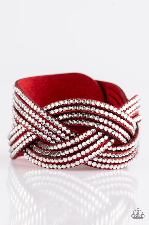 Big City Shimmer ~ Red Bracelet