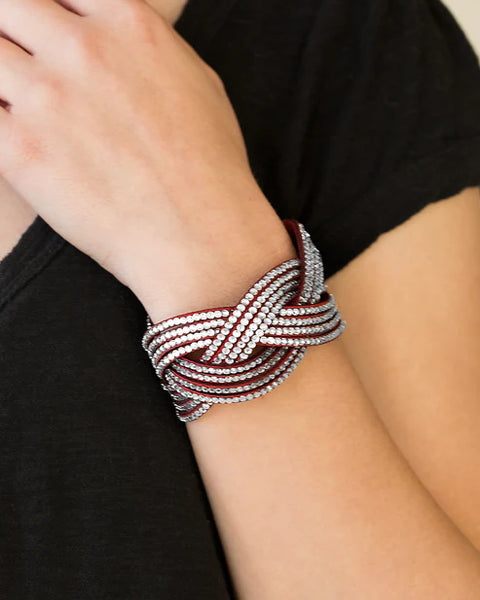 Big City Shimmer ~ Red Bracelet