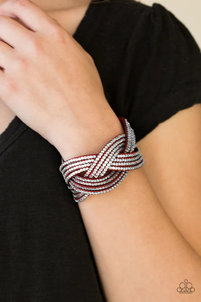 Big City Shimmer ~ Red Bracelet