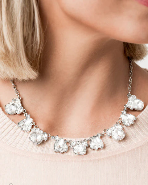 BLING To Attention ~ White Necklace