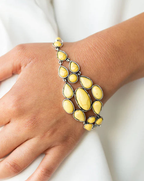 Blooming Prairies ~ Yellow Bracelet