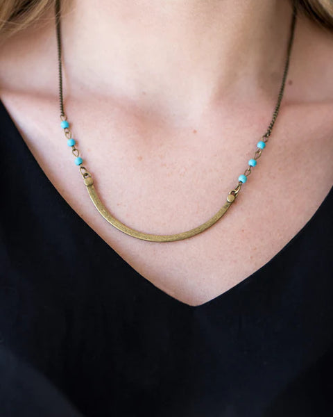 Canyon Horizon ~ Brass Necklace