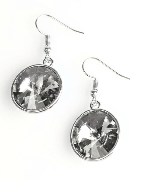 Classy and Glassy ~ Silver Earrings