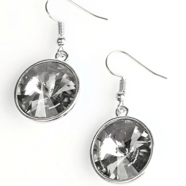 Classy and Glassy ~ Silver Earrings