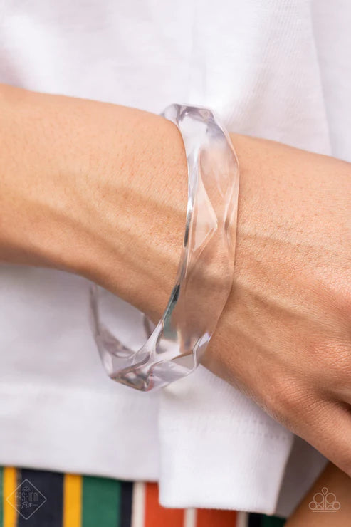 Clear-Cut Couture ~ White Bracelet