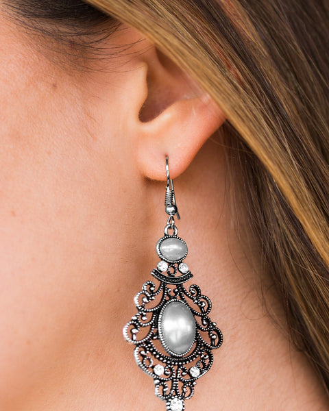 Crown Control ~ Silver Earrings