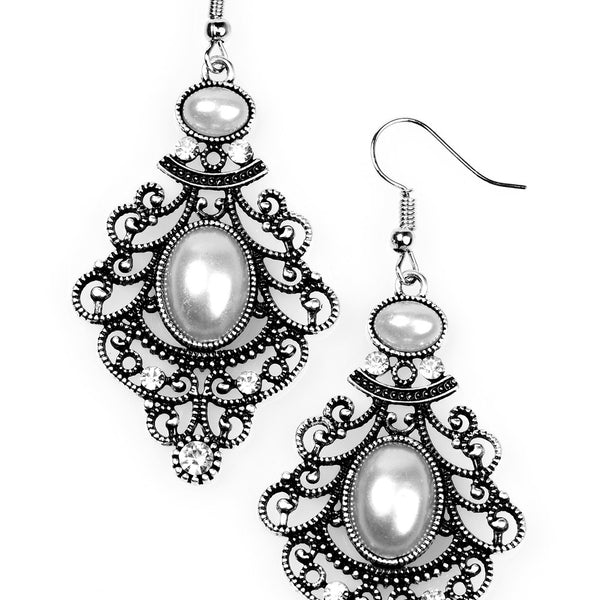 Crown Control ~ Silver Earrings