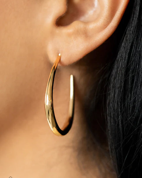 CURVE Your Appetite ~ Gold Earrings