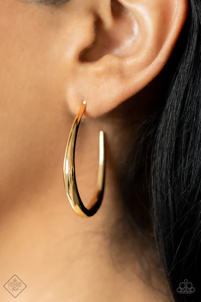 CURVE Your Appetite ~ Gold Earrings