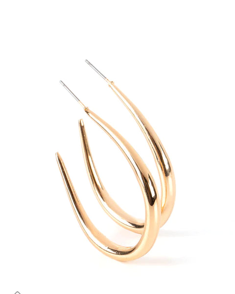 CURVE Your Appetite ~ Gold Earrings