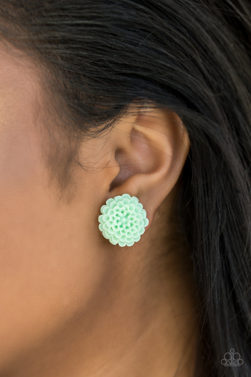 Dandelion Demure ~ Green Earrings