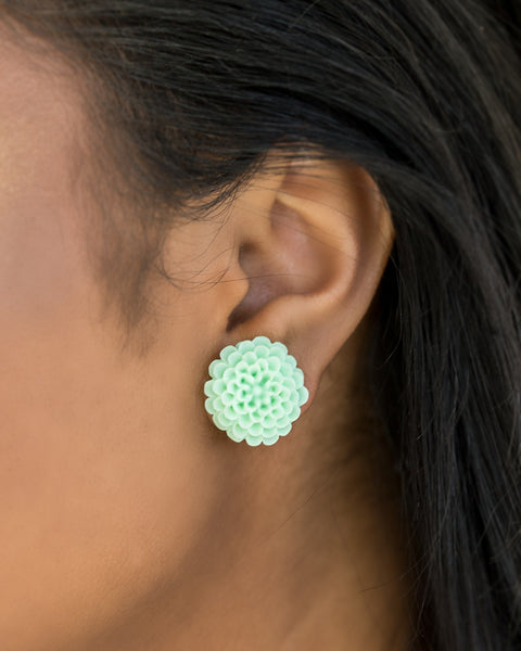 Dandelion Demure ~ Green Earrings