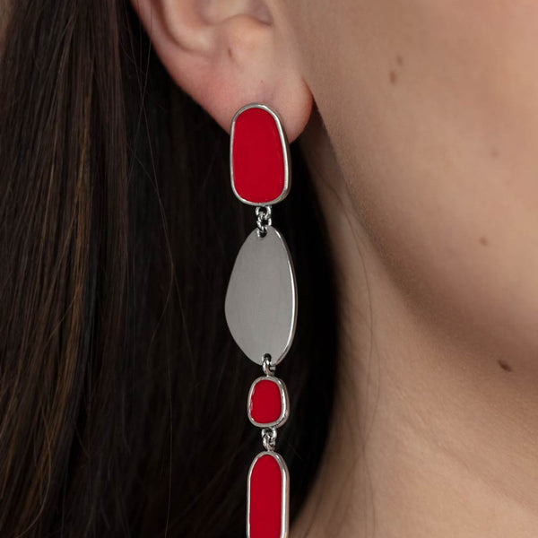 Deco By Design ~ Red Earrings